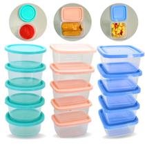 Kit 15 Potes Vasilhas Plásticas C/ Tampa Pequena Marmita Kit 15 Potes Vasilhas Plásticas C/ Tampa Pequena Marmita