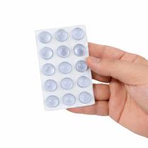 Kit 15 Protetor Silicone Anti Impacto Pingo Gota 14mm Silencia Amortece Porta Gaveta Moveis Casa