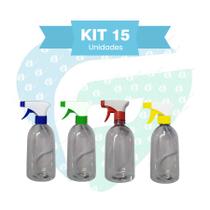 Kit 15 Pulverizador Frasco 500 Ml Gatilho Borrifador Spray