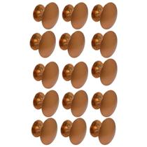 Kit 15 Puxador Ponto 24mm Cobre Escovado Para Gaveta