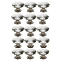 Kit 15 Puxador Ponto 31mm Aço Escovado Para Gaveta Kit 15 Puxador Ponto 31mm Aço Escovado Para Gaveta