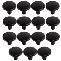 Kit 15 Puxador Ponto Girare Preto Fosco 22mm Para Gavetas De Móveis Kit 15 Puxador Ponto Girare Preto Fosco 22mm Para Gavetas De Móveis