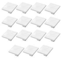 Kit 15 puxador ponto quadrado 20x20mm branco para gavetas de Móveis
