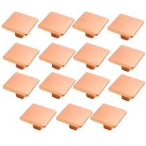 Kit 15 Puxador Ponto Quadrado 30X30mm Cobre Para Gavetas de Móveis