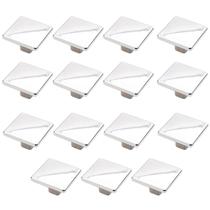 Kit 15 Puxador Ponto Quadrado 30X30mm Cromado Para Gavetas de Móveis