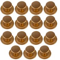 Kit 15 Puxador Ponto Redondo Canela Dourado Escovado Para Gavetas De Móveis