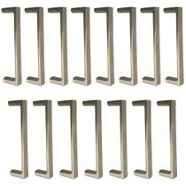 Kit 15 Puxadores 96mm para Móveis Níquel Escovado Torralba Oeiras Bancadas Armários Gavetas Kit 15 Puxadores 96mm para Móveis Níquel Escovado Torralba Oeiras Bancadas Armários Gavetas