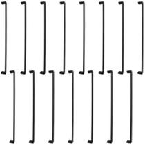 Kit 15 Puxadores Alça Preto Fosco 35,5cm Zamac Móveis Armários Piauí Torralba