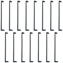 Kit 15 Puxadores Pretos para Móveis 256mm Oeiras Torralba Porta Armário Guarda-Roupas Gavetas Zamac