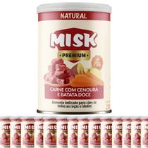 Kit 15 Ração Úmida Natural Misk Carne C/ Cenoura Batata Doce Kit 15 Ração Úmida Natural Misk Carne C/ Cenoura Batata Doce