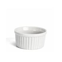 Kit 15 Ramekin Mini Porcelana Canelada 40ML Doces Suflê - Terramada