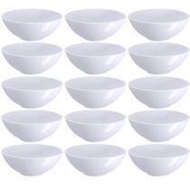 Kit 15 Ramequins de Plástico 120ml Redondo Branco Molheiras