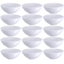 Kit 15 Ramequins de Plástico 120ml Redondo Branco Molheiras