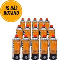 Kit 15 refil gás butano nautika campgás para maçarico e fogareiro 227g