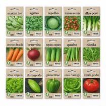 kit 15 Sementes de Hortas Variadas Legumes Verduras Pimenta Vegetais Hortaliças Orgânica Maxixe Agri