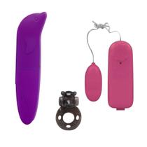 Kit 15 Sex Shop Vibrador Golfinho e Bullet + Anel Peniano - Sex Import