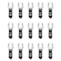 Kit 15 Sinaleiros Iluminado 9mm CCA-220W LED 127V / 220V Sibratec - Branco Kit 15 Sinaleiros Iluminado 9mm CCA-220W LED 127V / 220V Sibratec - Branco