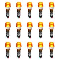 Kit 15 Sinaleiros Iluminado 9mm CCA-24Y LED 24Vcc / Vca Sibratec - Amarelo Kit 15 Sinaleiros Iluminado 9mm CCA-24Y LED 24Vcc / Vca Sibratec - Amarelo