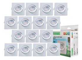 Kit 15 Spot Led Par20 Embutir Quadrado Direcionável Bivolt 7w Kit 15 Spot Led Par20 Embutir Quadrado Direcionável Bivolt 7w