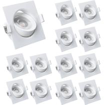 Kit 15 Spot LED Quadrado 3W Direcional Bivolt 3000K Iluminação moderna e aconchegante Kit 15 Spot LED Quadrado 3W Direcional Bivolt 3000K Iluminação moderna e aconchegante