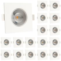 Kit 15 Spot Led Quadrado Direcionável 5W 4000K Bivolt Neutro - Design Sofisticado e Baixo Consumo