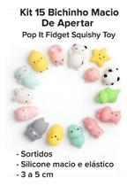 Kit 15 Squishies Squish Muj Fidget Bichinhos Mole De Apertar Sortidos