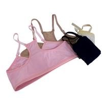 Kit 15 Sutiã Juvenil Nadador Alça Regulável Liso Básico Criança