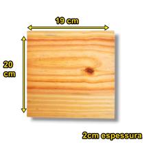 Kit 15 Tábuas de Madeira Quadrado Pinus Placa 20x19 cm Artesanato Kit 15 Tábuas de Madeira Quadrado Pinus Placa 20x19 cm Artesanato