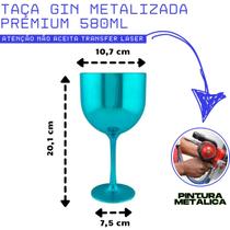 KIT 15 Taças De Gin 580ml Metalizadas Premium Lisa S/gravar