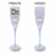 Kit 15 Taças Espumante 190ml Acrílica ANO NOVO - Aloha