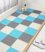 Kit 15 Tapete Modular Superfície antiderrapante para box banheiro sauna vestiário 30x30