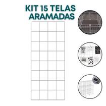 Kit 15 Telas Aramada 20x40cm Painel Home Office Mural Recados Planejamento DIY Criativo