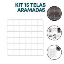Kit 15 Telas Aramada 30x30cm Organização de Acessórios Painel Decorativo Mural Inspiração Kit 15 Telas Aramada 30x30cm Organização de Acessórios Painel Decorativo Mural Inspiração