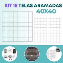 Kit 15 Telas Aramada 40x40cm Organização Escritório Recados Anotações Painel Decorativo
