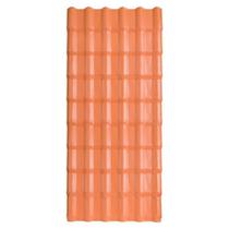 Kit 15 Telhas Plan PVC 1,98 x 0,88 x 1,6 mm 06 Ondas Afort Marrom