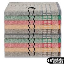 Kit 15 Toalhas de Piso Atoalhado Estampa Pézinho 45x70 Beka