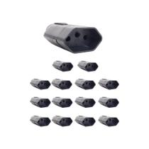Kit 15 Tomada Fêmea 3 Pinos 2P+T 10A Preto - Ilumi Kit 15 Tomada Fêmea 3 Pinos 2P+T 10A Preto - Ilumi