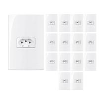 Kit 15 Tomadas 20a 250v Sleek Margirius 4x2 Branca Kit 15 Tomadas 20a 250v Sleek Margirius 4x2 Branca