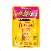 Kit 15 Un Sache Friskies Gato Carne Molho 85g Petisco Felino