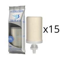 KIT 15 UN Vela Stéfani Tripla Ação Carv prata Esterilizante KIT 15 UN Vela Stéfani Tripla Ação Carv prata Esterilizante