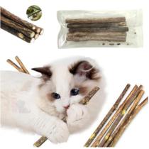 Kit 15 Unid. Varas Gravetos Matatabi Catnip Limpa Dentes e Deixa o Gato Feliz Anti Stress