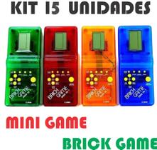 Kit 15 Unidades Super Mini Game Brick Game Antigo Portátil - XH
