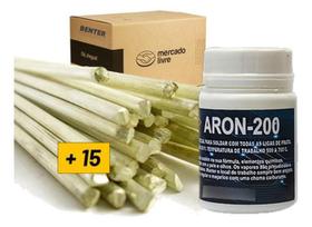 Kit 15 Varetas Solda 2,5Mm + 1 Fluxo Solda Aron200 -100Gr