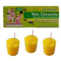 Kit 15 Vela Citronela Extra Forte Repelente Insetos Mosquito Alta Duração Senalândia - Envio Já