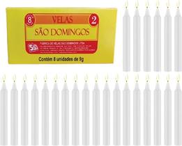 Kit 150 100 50 20 10 Velas Brancas Palito Nº 2 (12 cm x 1,1 cm) São Domingos