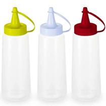 Kit 150 Bisnagas Plásticas para Molhos 250ml Maionese Ketchup Mostarda Plasvale Restaurantes Lanchonetes Kit 150 Bisnagas Plásticas para Molhos 250ml Maionese Ketchup Mostarda Plasvale Restaurantes Lanchonetes