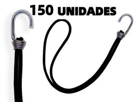 Kit 150 Elásticos Extensor Borracha p/ Caminhão Carreta PRETO