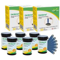 Kit 150 Fitas Bioland Medir Glicose Glicemia Mais Vendido
