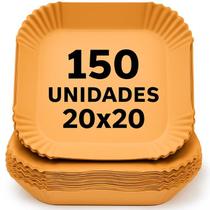 Kit 150 Formas Quadrada De Airfryer Descartável Antiaderente De Papel Manteiga Cozinha 20x20x4,5cm