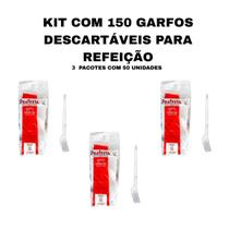 Kit 150 garfos refeição prafesta - 3 pacotes